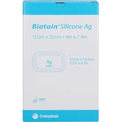 Biatain Silicone Ag Schaumverband 10x20cm 5 ST