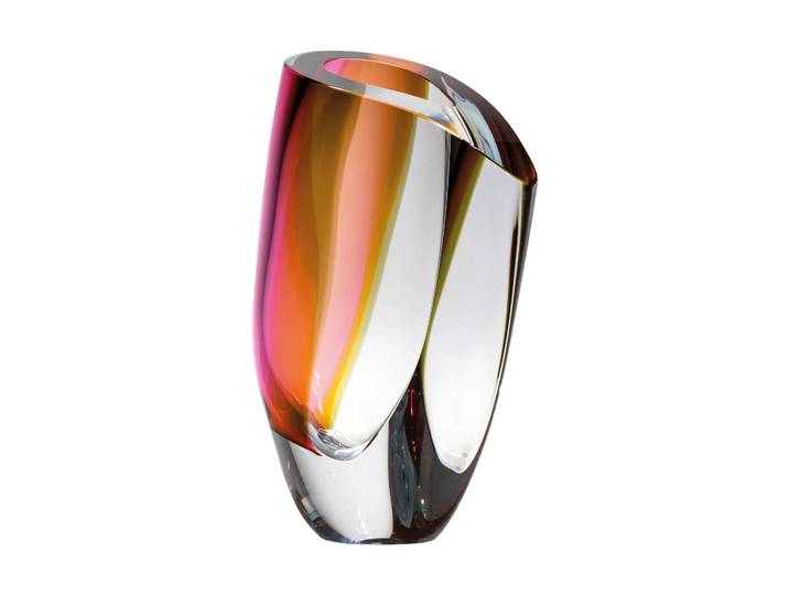 Kosta Boda Mirage Vase 31cm Grau-rot