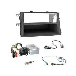 Radioeinbauset 2-DIN Blende mit Fach+Lenkradadapter für Kia Sorento II XM 200...