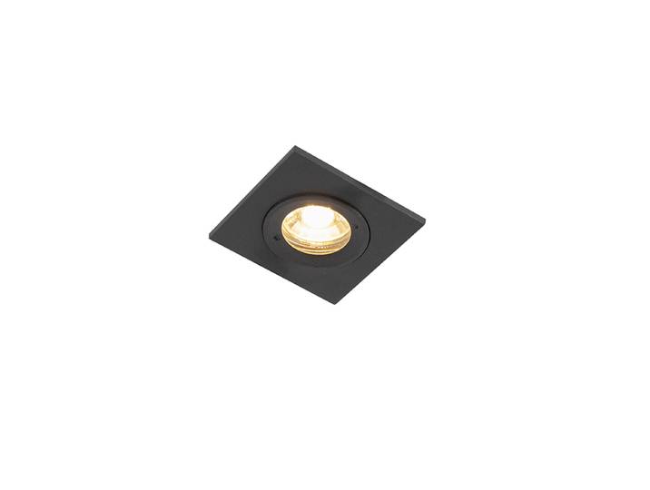 Spot encastrable intelligent noir carré IP44 avec Wifi GU10 -