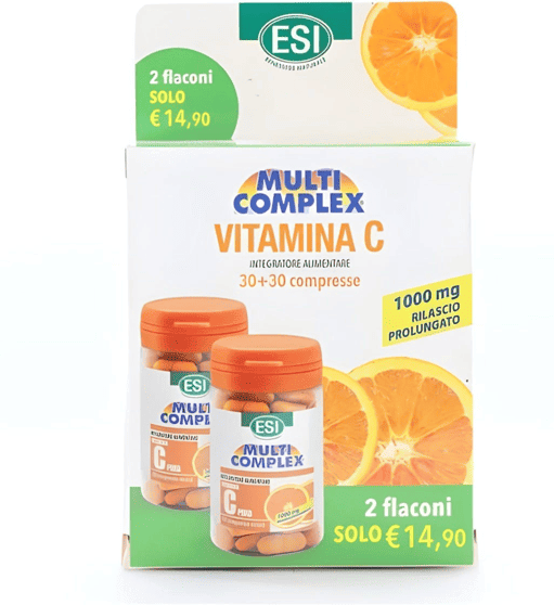 Esi Vitamina C Pura 1000 mg Retard Integratore di Vitamina C 60 Compresse