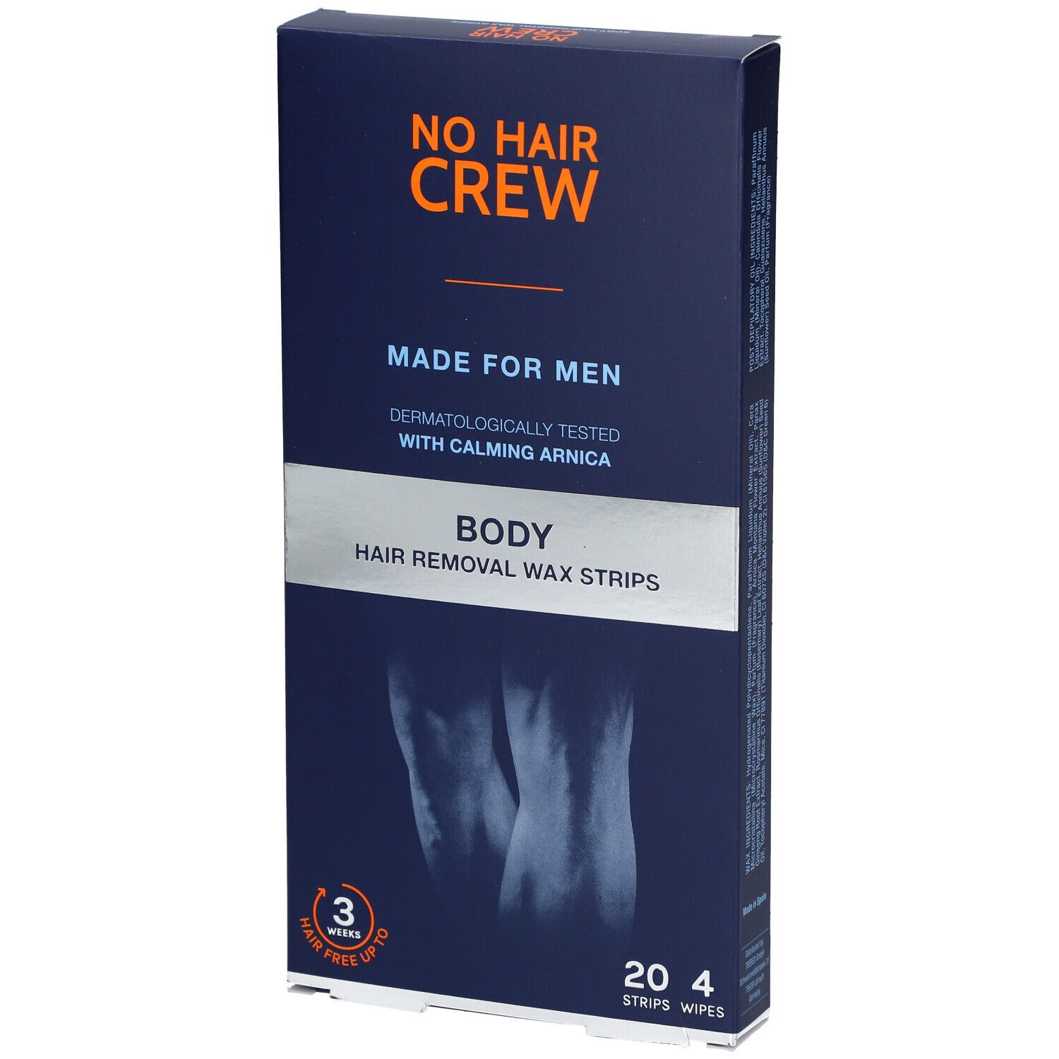 NO Hair Crew Kaltwachsstreifen Männer 20 Stk St Vlies