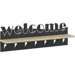 Wandgarderobe Welcome ca. 86x27x15 cm Anthr./Eiche
