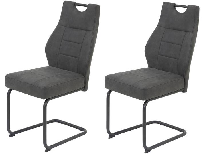 HELA Linda S Schwingstuhl (Set) 2 Stk.mit Taschenfederkern Sitz, mit 140KG belastbar, Freischwinger