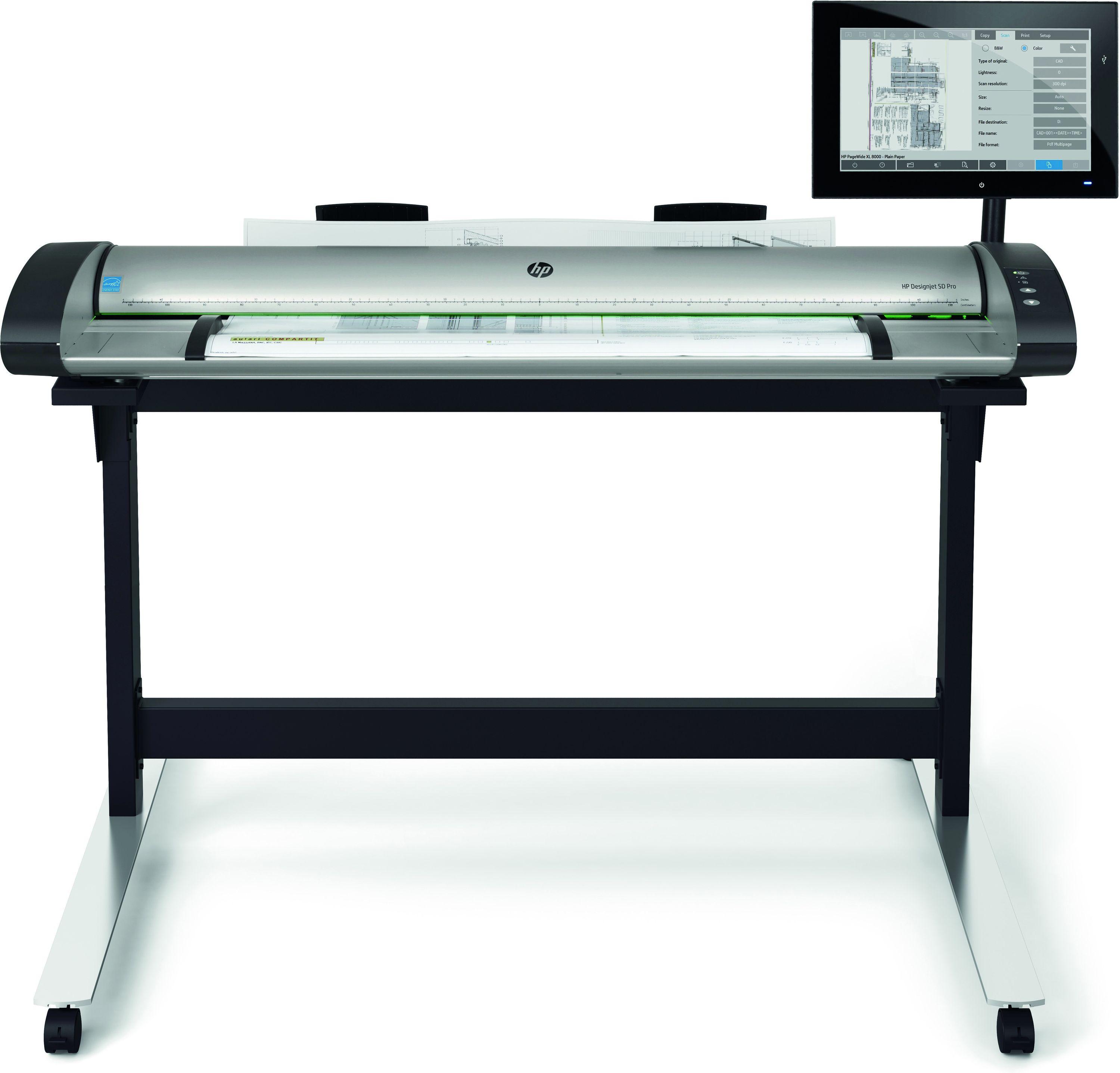 HP SD Pro 2 44-Zoll-Scanner, 1118 x 75760 mm, 1200 x 1200 DPI, 24 Bit, Scanner mit Vorlageneinzug, Schwarz, 39,6 cm (15.6")