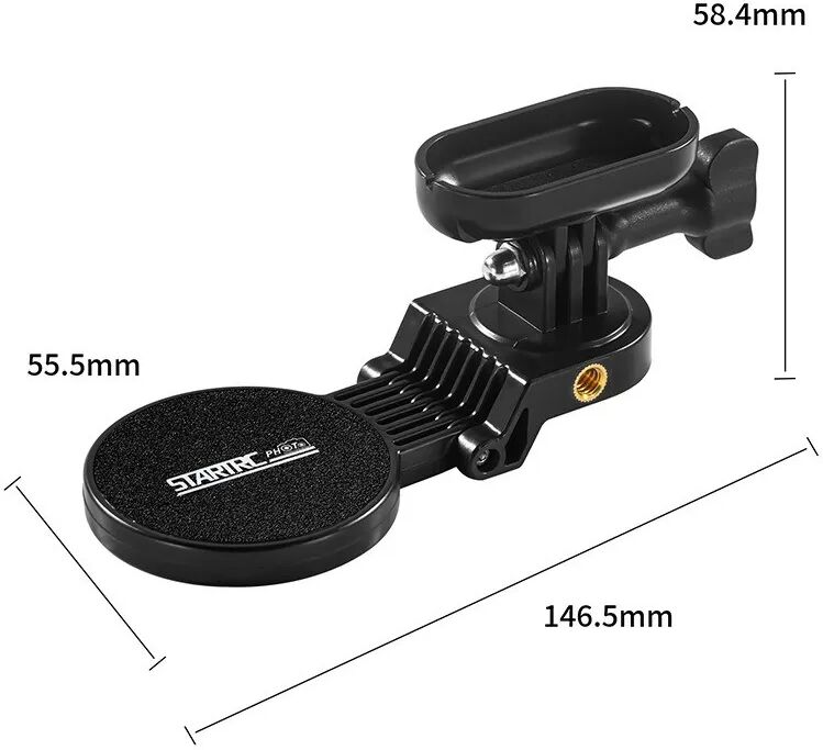 INF Magnetische Halterung mit Go3 Magnetfuß - Kompatibel mit GoPro, Insta360, Action Kameras
