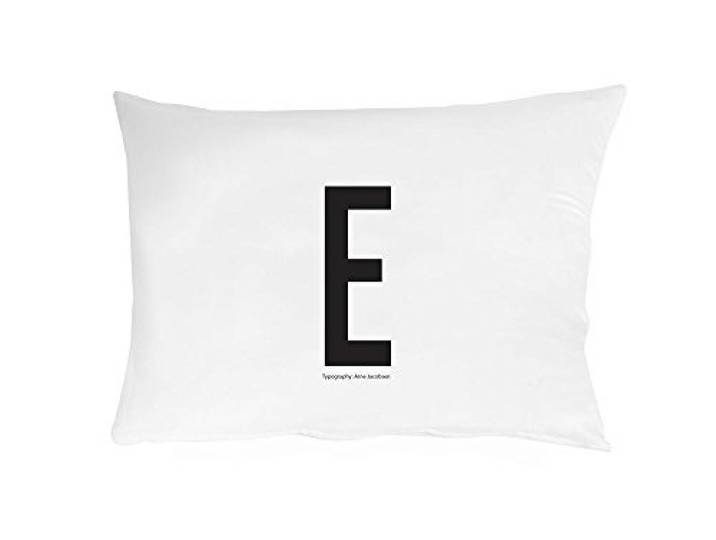 Design Letters Kussensloop A-Z (70X50) E, Wit, Eenmaat