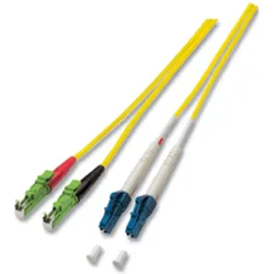 EFB Elektronik Kabel LWL-Patch 3,0m E2000 APC 8G-LC, 9/125u, Schrägschliff (3 m), Netzwerkkabel