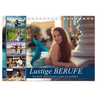 Lustige Berufe (Tischkalender 2026 DIN A5 quer), CALVENDO Monatskalender