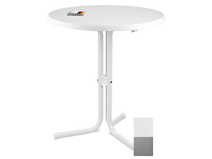 Beautissu Bistrotisch Outdoor Rund Wetterfest Made in Germany Balkontisch
