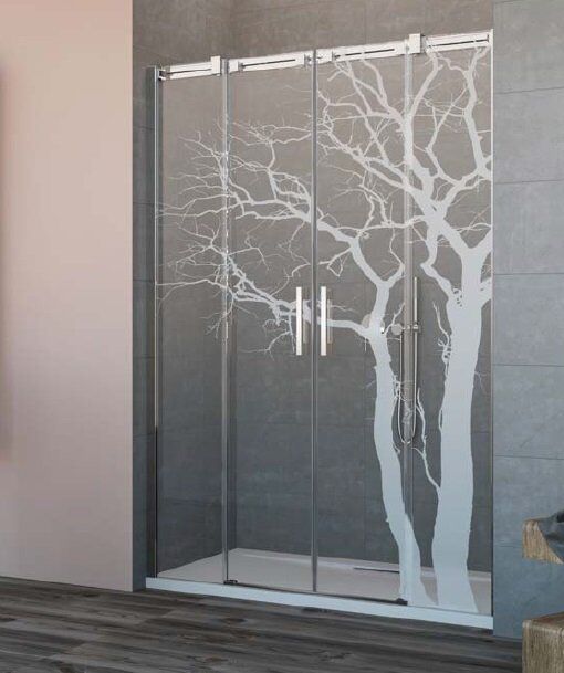 Grawer na szkle dla kabin Radaway wzór 05 tree