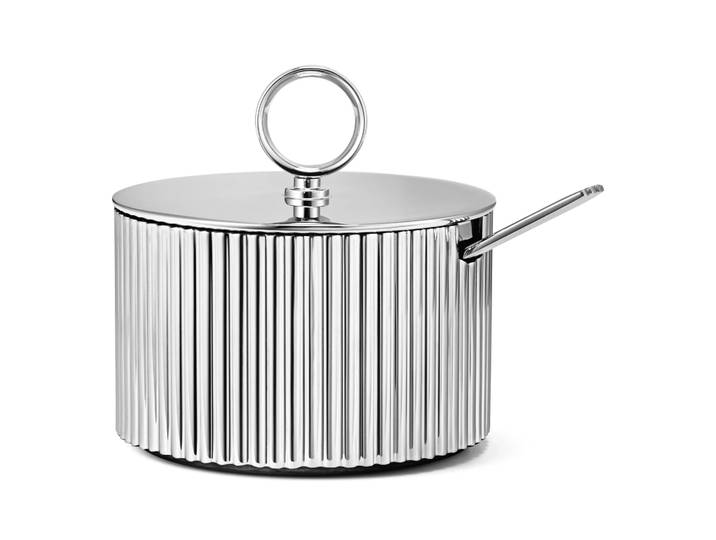 Georg Jensen Sucrier avec cuillère Bernadotte Acier inoxydable