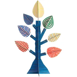 DEKOFIGUR Gestreifter Baum 22.9/74 cm