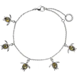 PAUL HEWITT - ARMKETTE - TURTLE - dunkelgrün silber