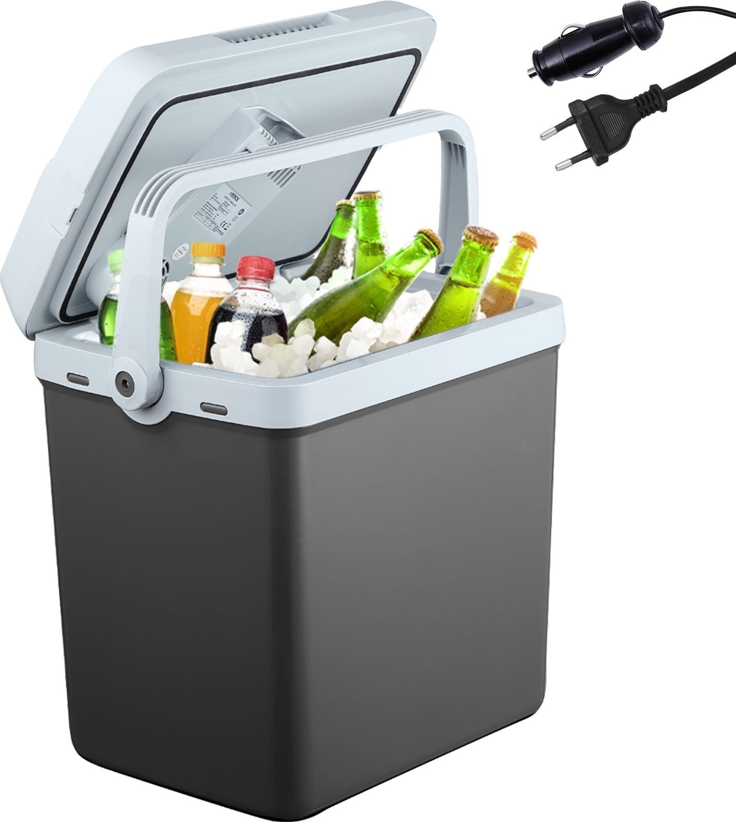 AREBOS Elektrische koelbox met ECO-modus, 25 liter, voor auto en stopcontact (12/230 V)