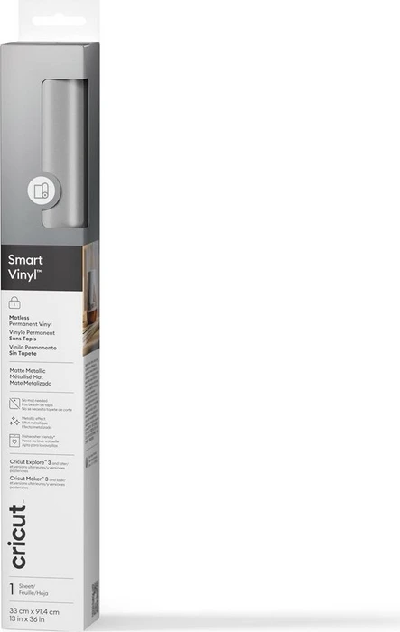 Cricut Smart Vinyl Permanent 33x91cm 1 sheet (Mat Silver)