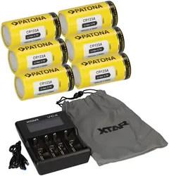 Set 6x Patona CR123A Akku + Xtar VC4 Ladegerät Li-Ion NiMH
