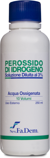 NEW FA.DEM. Srl New.Fa.Dem., Acqua Ossigenata 10 Volumi, 250 ml