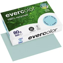 Clairefontaine Recyclingpapier Evercolor DIN A4 80 g/m2 hellblau