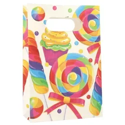 Papstar 200 Partytüten, Papier 21 cm x 14 cm x 5 cm farbig Candies mit Griff