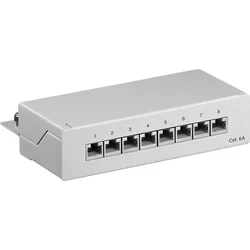 GOOBAY 62063 - Mini-Patchpanel, 8-Port, Cat.6a, 1 HE