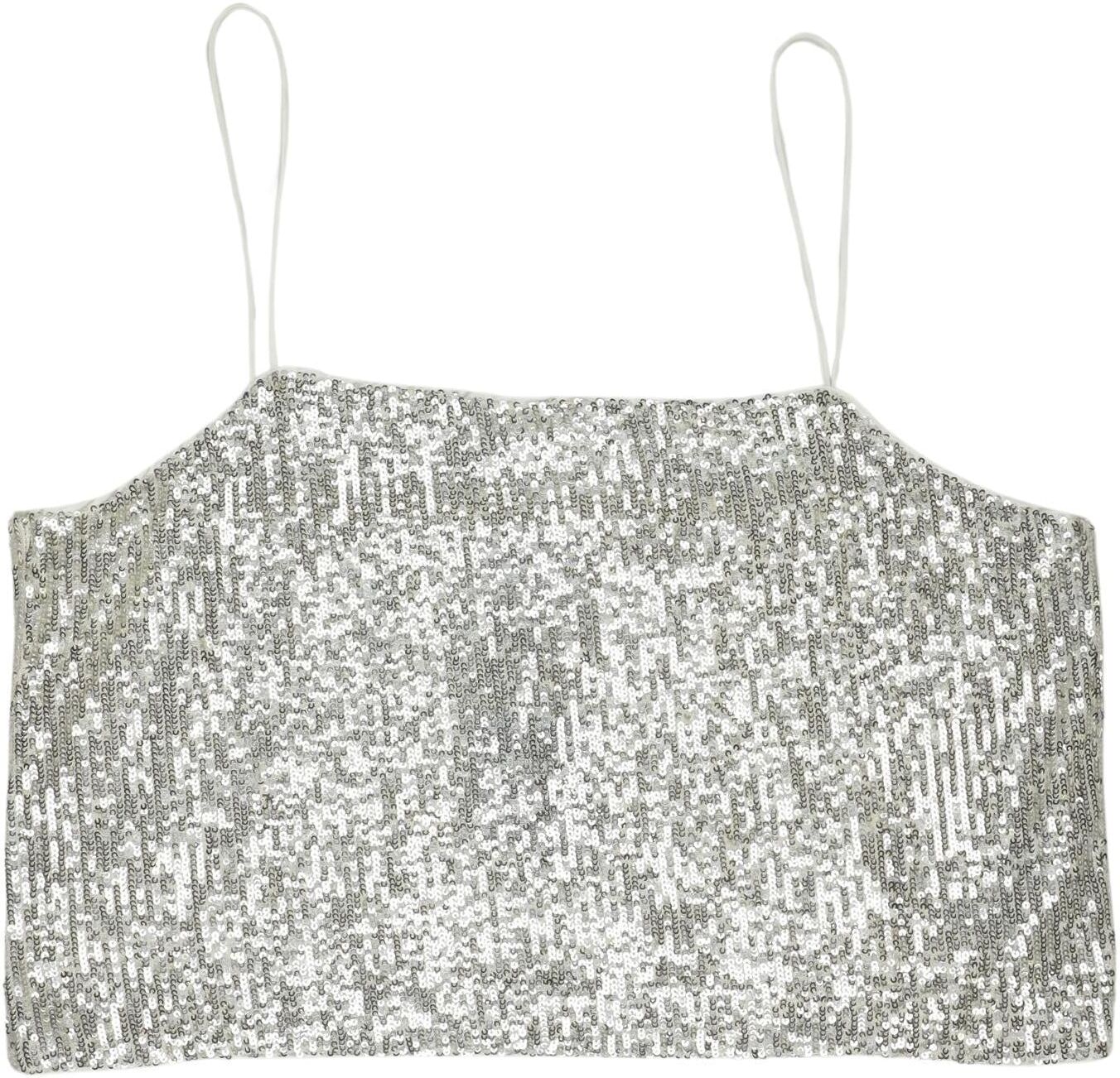 Baum UND Pferdgarten Damen Top, Silber, Gr. M, Elasthan / Synthetik - Second Hand