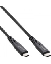 InLine USB4 Kabel USB Typ-C Stecker/Stecker PD 240W 8K60Hz TPE schwarz Digital/Daten Strom/Netzteil 1 m (35901I)