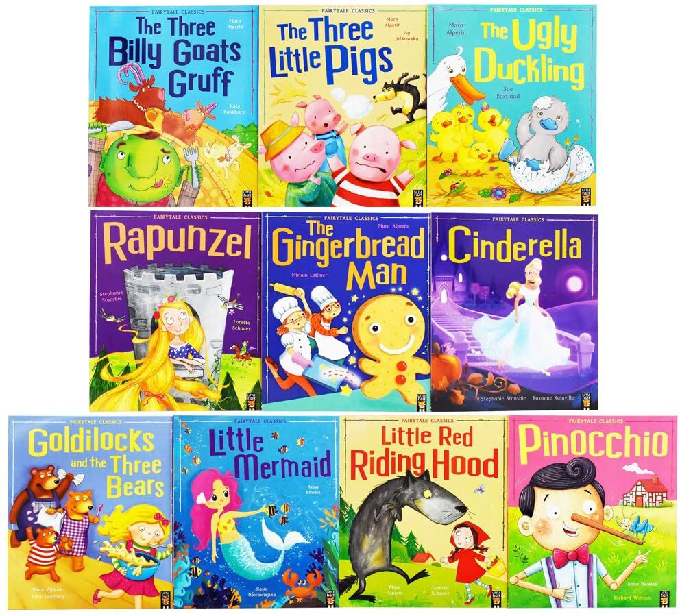 Little Tiger Press My First Fairytale Classics 10 Books Collection Set by Anna Bowles, Paperback, Ages 3-6 - Cinderella, Pinocchio, Rapunzel and More Storytime Favourites