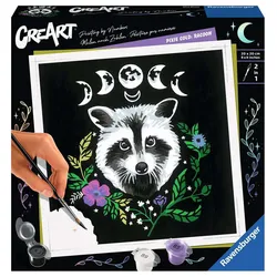 Ravensburger Beschäftigung - CreArt - Malen nach Zahlen – Pixie Cold: Racoon – ab 12 Jahren
