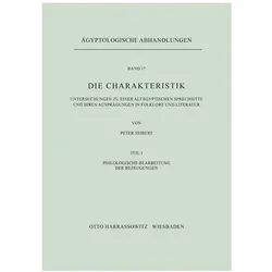 Die Charakteristik / Philologische Bearbeitung der Bezeugungen, Sprachbücher von Peter Seibert