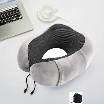 Inspired Deals Magnetic Memory Foam Travel Neck Pillow For Airplane, Car & Office Comfort gray