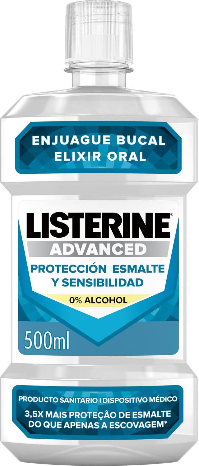 LISTERINE Advanced Protección Esmalte y Sensibilidad Menta Fresca 500 ml
