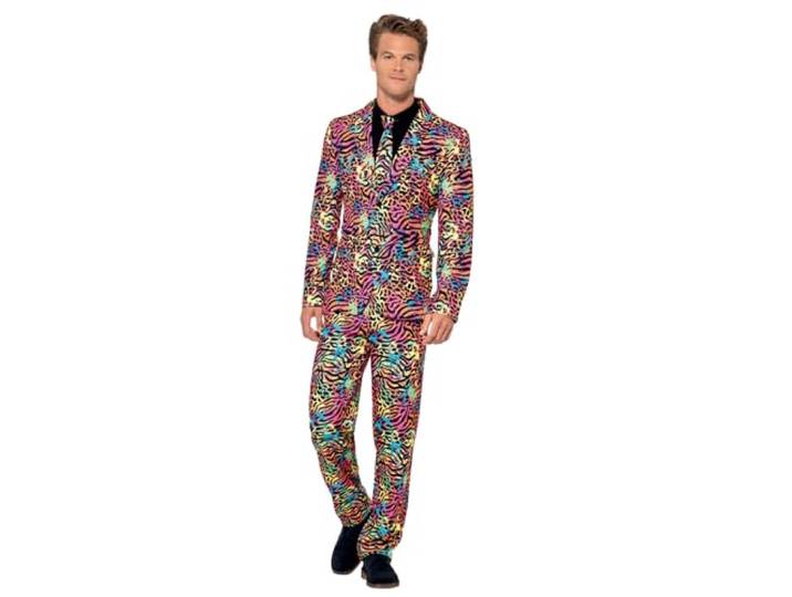 Neon Suit With Jacket Trousers & Tie