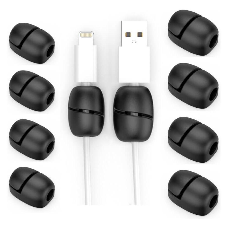 DESIRE2 Cable Clip Nuggets Tidy x10 - Black (D2CNUG10BK)