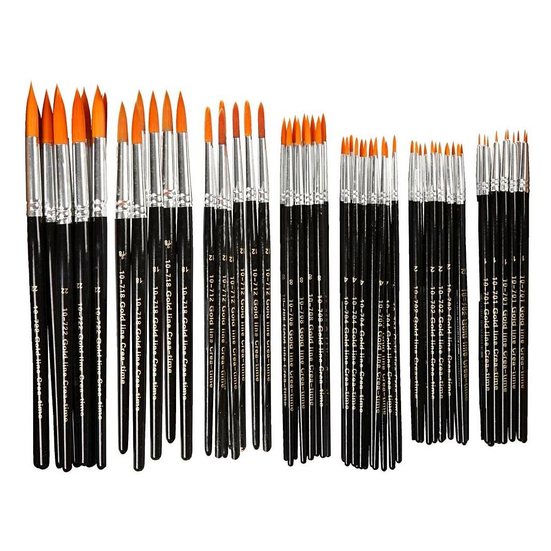 Creativ Company Ronde Penselen - 7 maten, 84st. (1 mm) (10748)
