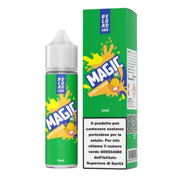 Reload Vape Twister Tropical Magic Ice Liquido Shot 20ml Frutta Esotica Ghiaccio