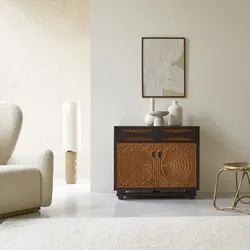 Sideboard Frida aus massivem Mahagoniholz 93 cm