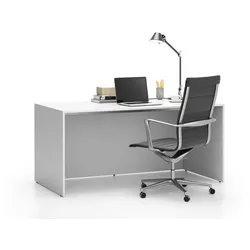 Büroschreibtisch SEGMENT, 162x80 cm, weiß