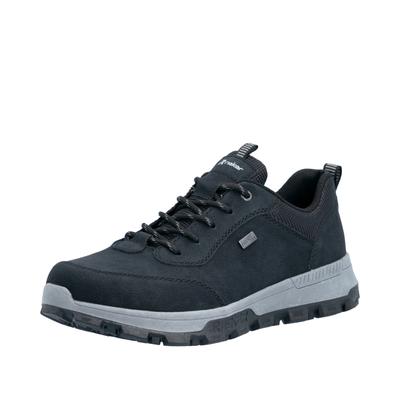 Sneaker RIEKER, Herren, Gr. 44, Textil, schwarz, Lederimitat, Textil, Schuhe Sneaker, Outdoorschuh, Halbschuh, Schnürschuh mit TEX-Membran, Topseller