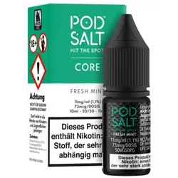 Fresh Mint 10ml NicSalt Liquid by Pod Salt 11mg