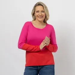 ANNA VON GRIESHEIM Pullover Viskose-Mischung Rundhalsausschnitt figurumspielend