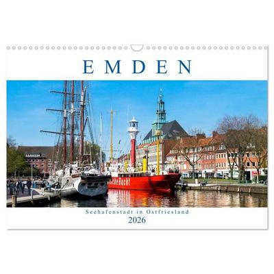 EMDEN, Seehafenstadt in Ostfriesland (Wandkalender 2026 DIN A3 quer), CALVENDO Monatskalender