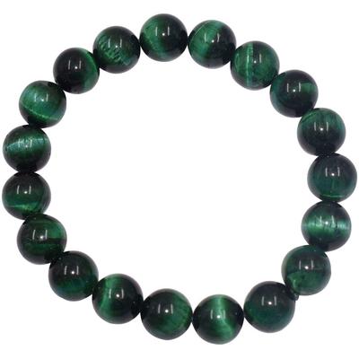 Armband FIRETTI "Schmuck Geschenk Armschmuck Armkette Edelstein Farbstein Tigerauge" Gr. 20, grün (grün, grün), Armbänder, Damen, 20, Silikon Stein, Silikon, Stein, Armband, mit Tigerauge