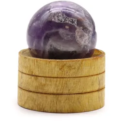 Gemstone Sphere 40mm - African Amethyst with Stand
