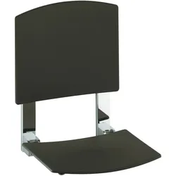 KEUCO PLAN Care Duschsitz Wandmontage, nach oben klappbar, 34982170051, Farbe: Aluminium silber-eloxiert/weiß