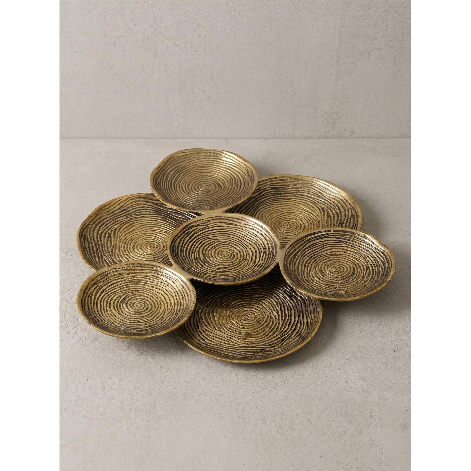 Dekoschale Aluminium Gold Ø 44x4 cm - CARMONA Kadima Design