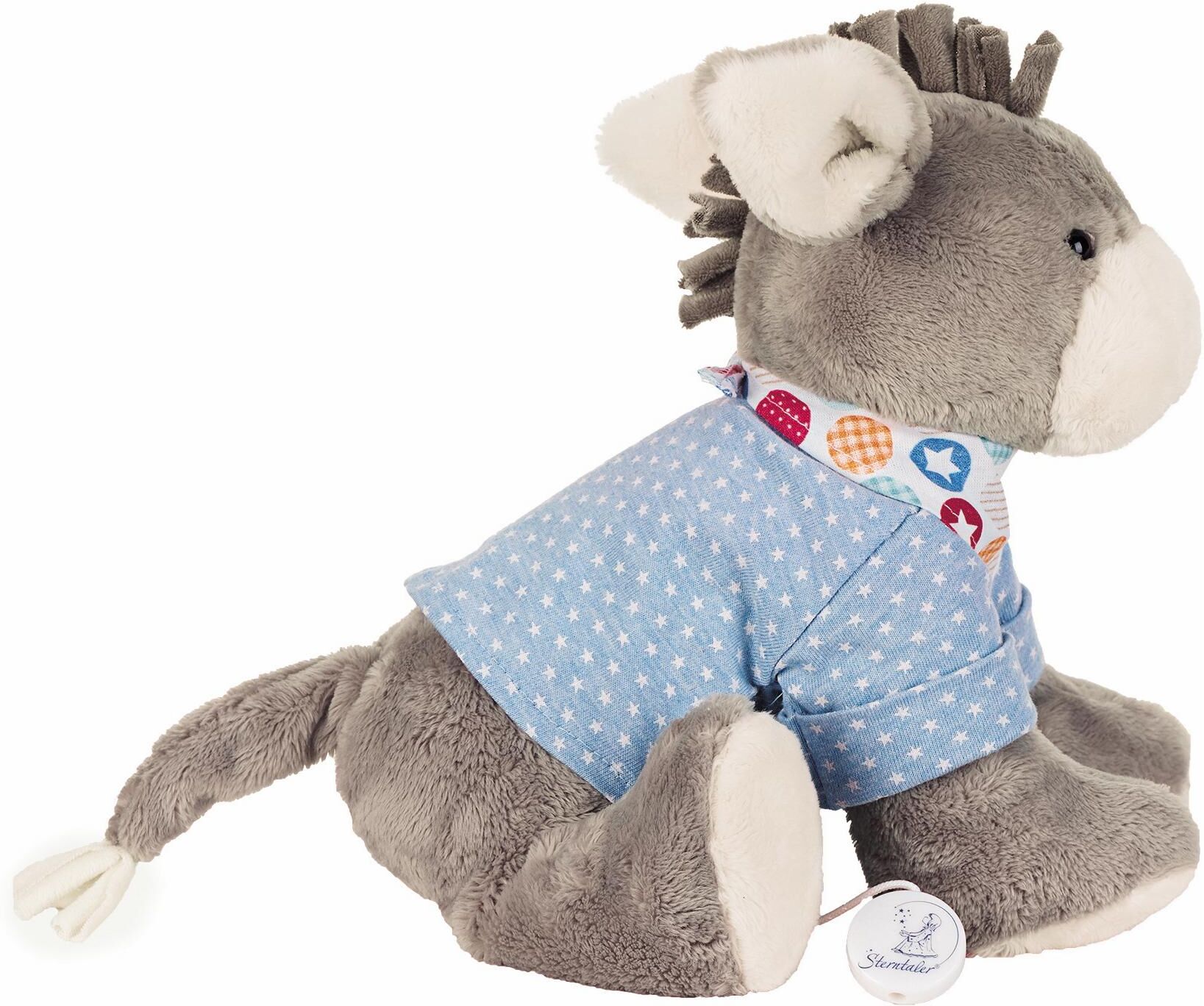 Spieluhr STERNTALER "Esel Emmi Gr. L", Baby, blau (blau, hellbraun), Baumwolle, Polyester, Spieluhren Spieluhr blau, hellbraun Einheitsgröße