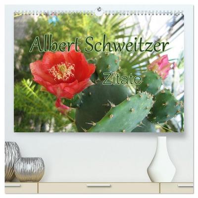 Albert Schweitzer Zitate (hochwertiger Premium Wandkalender 2026 DIN A2 quer), Kunstdruck in Hochglanz