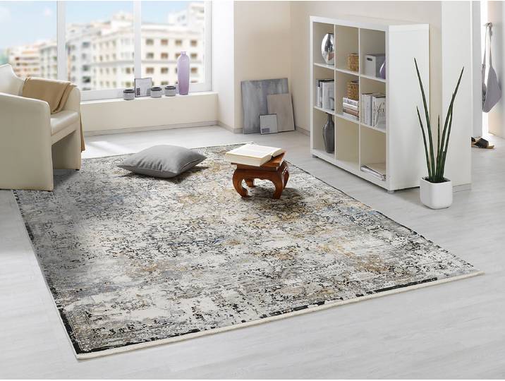 Kurzflorteppich Sirene Song Grau 140 x 200cm Mischgewebe