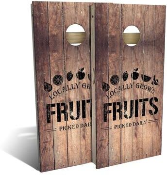 Skip's Garage Fruit Crate Outdoor Cornhole Board Set